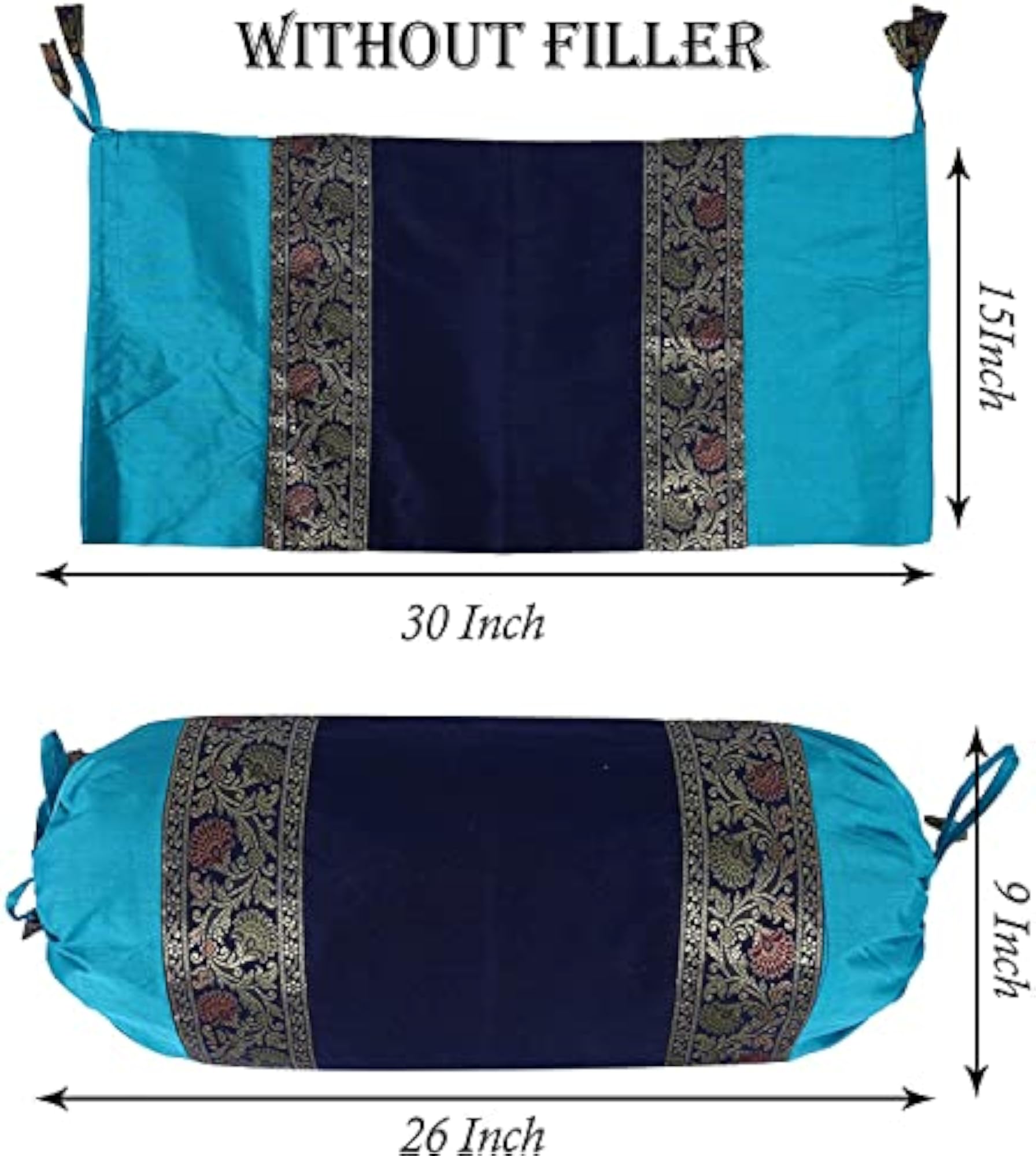 Polydupion Silk Jacquard Bolster Covers
